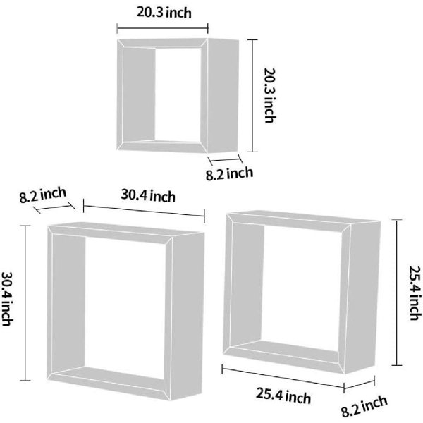 Latitude Run® 3 Piece Square Solid Wood Floating Shelf Wayfair